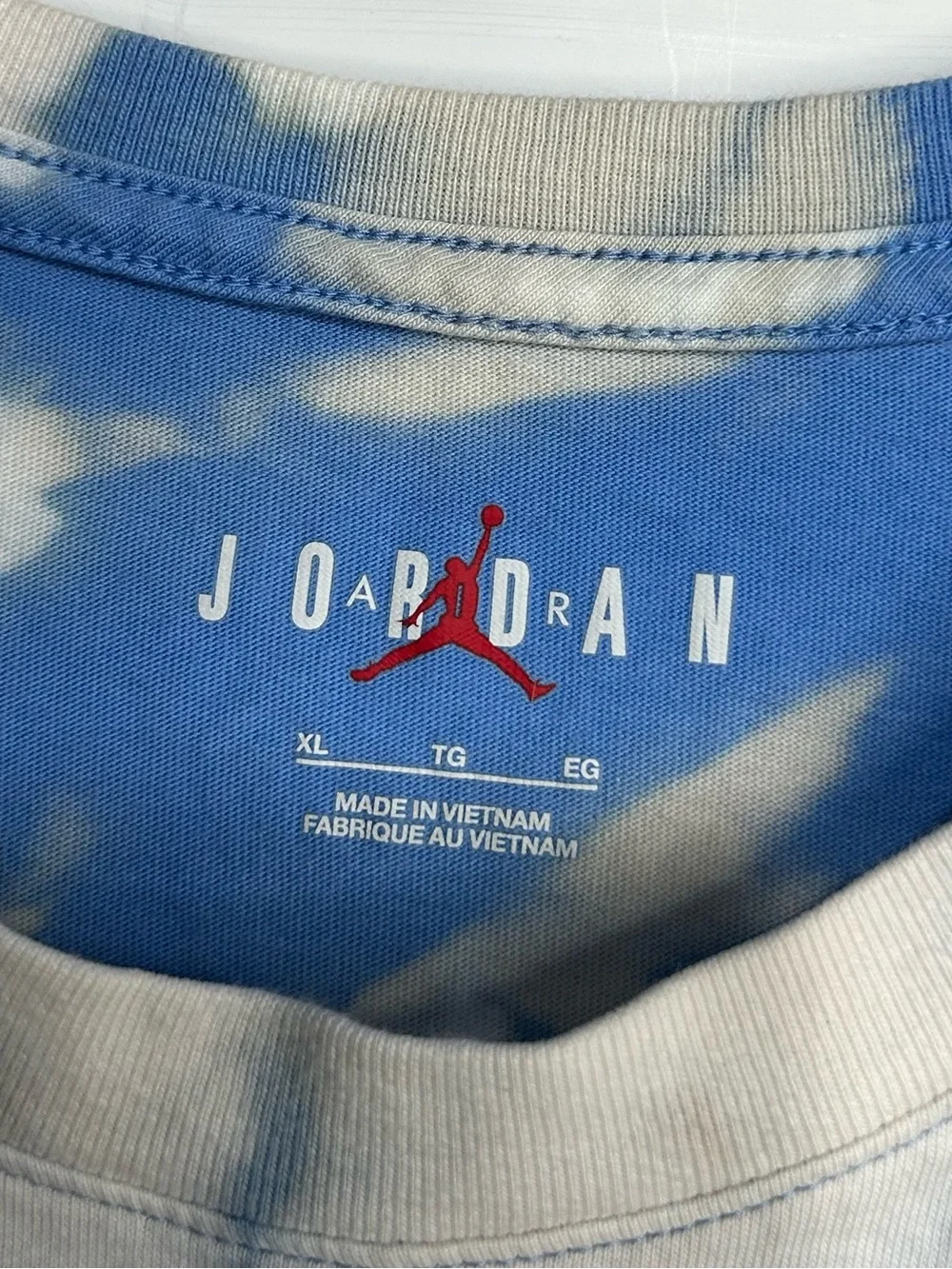 5 for $25🔥Air Jordan Bleached Dyed Blue T-Shirt XL